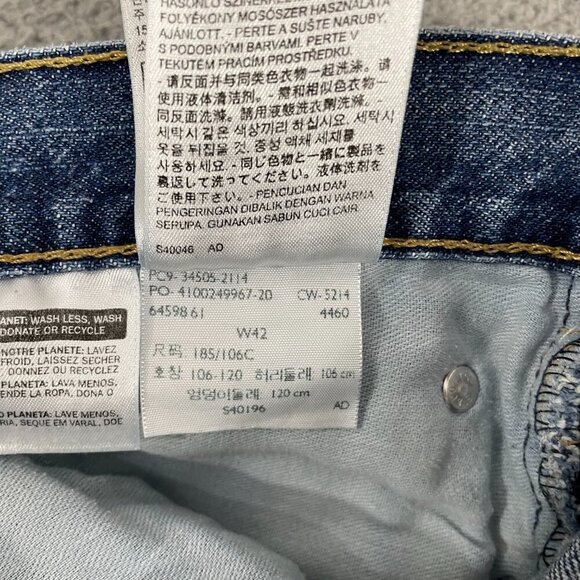 Levi's 505 Shorts Men 42 Blue Medium Wash Regular Fit Denim - Picture 8 of 14